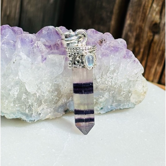 Fluorite & Moonstone Necklace - Picture 6 of 15